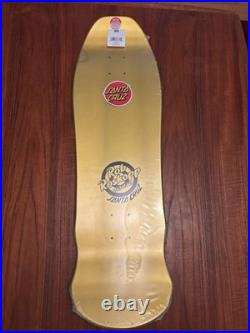 Santa Cruz Skateboard Deck Rob Roskopp Face Gold