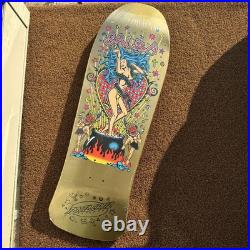 Santa Cruz Skateboard Deck SALVA Female Character Flame Wood Durable Gold cool