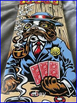Santa Cruz Skateboard Deck Sid Melvin Dog Poker 8.125 X 31.7 RARE
