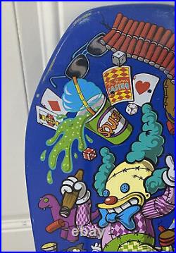 Santa Cruz Skateboard Deck THE SIMPSONS Barts Toy Box Krusty the Clown Blue