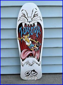 Santa Cruz Skateboard Deck Toyoda Reissue White Old School Graphic