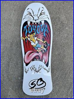 Santa Cruz Skateboard Deck Toyoda Reissue White Old School Graphic