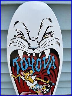 Santa Cruz Skateboard Deck Toyoda Reissue White Old School Graphic