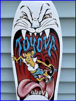 Santa Cruz Skateboard Deck Toyoda Reissue White Old School Graphic