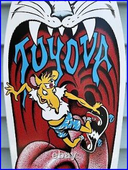 Santa Cruz Skateboard Deck Toyoda Reissue White Old School Graphic