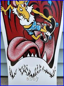 Santa Cruz Skateboard Deck Toyoda Reissue White Old School Graphic