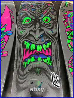 Santa Cruz Skateboard Deck black light Set Slasher Roskopp Face Kendall Snake