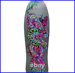 Santa Cruz Skateboard Reissue Jeff Kendal Snake Black light Deck 9.975 X 30.125