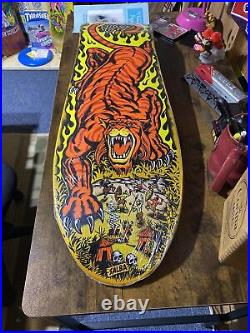 Santa Cruz Skateboard deck Salba Tiger Reissue yelllow grosso staab