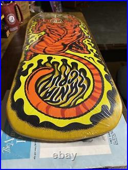Santa Cruz Skateboard deck Salba Tiger Reissue yelllow grosso staab