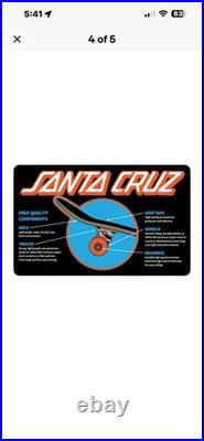 Santa Cruz Skateboard with Lightweight Aluminium Trucks -large Size EUC