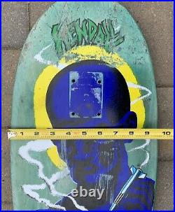 Santa Cruz Skateboards Atomic Man Jeff Kendall Skateboard Deck Blue 9.75 x 31.66