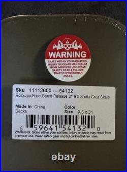 Santa Cruz Skateboards CAMO FACE MINT IN FACTORY SHRINKWRAP Rare Sale Item