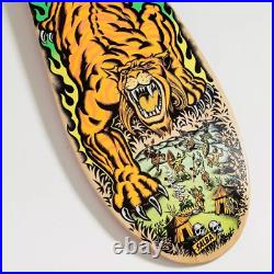 Santa Cruz Skateboards Salba Tiger Reissue Deck 10.3in X 31.1in, Wood/RawithPink