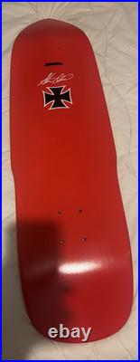 Santa Cruz Skateboards Steve Olson Hand Signed Skateboard Deck Iron Cross