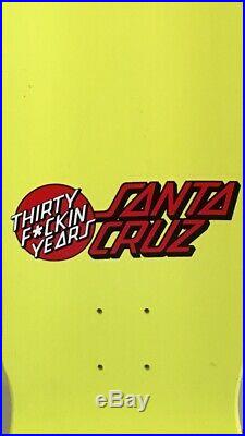 Santa Cruz Skateboards Yellow Rob Roskopp Face, 30 Year Reissue