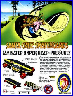 Santa Cruz Slalom Deck Pour Collection / Vintage Skateboard / Sims /g&s / 70's