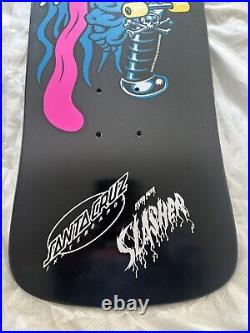 Santa Cruz Slasher Black Skateboard Deck Rare Color NEW