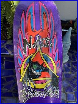 Santa Cruz Sma Natas Kaupus Evil Cat Skateboard Deck Metallic Purple New