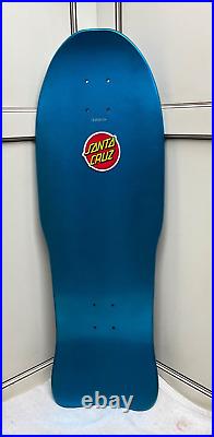 Santa Cruz Special Edition Fish Reissue 10 Shaped Skateboard Deck Aqua Blue RAD
