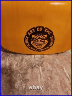 Santa Cruz Speed Wheels Skateboard Deck Blue Yellow Fade Out Hand Screen 11/300