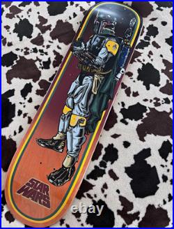 Santa Cruz Star Wars Limited Boba Fett Skateboard Deck Blue Stain Graphic