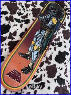 Santa Cruz Star Wars Limited Boba Fett Skateboard Deck Blue Stain Graphic
