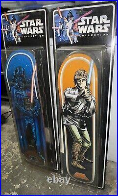 Santa Cruz Star Wars Skateboards Darth Vader & Luke Skywalker Decks With COA Lot