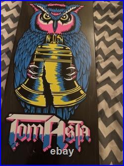 Santa Cruz Tom Asta Night Owl Power Ply Skateboard Deck Liberty Bell Tattoo