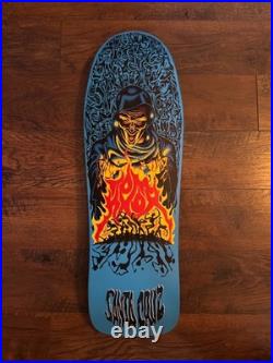 Santa Cruz Tom Knox Firepit Skateboard Deck Blue