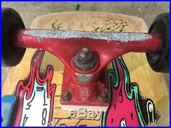 Santa Cruz Vintage Skateboard Deck & Wheels Klaus Grabke 1980's Melting Clocks