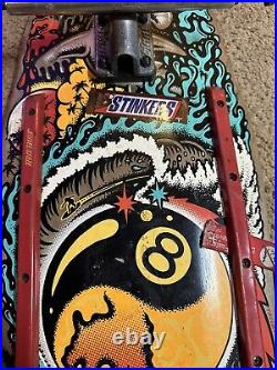 Santa Cruz Winkowski Dope Planet Skateboard Deck With Slant Trucks Original RARE