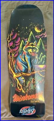 Santa Cruz Winkowski Trash Panda Black light Skateboard Deck 10.34in x 30.54in