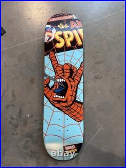 Santa Cruz X Marvel Spider Man Screaming Hand Skateboard Deck RARE