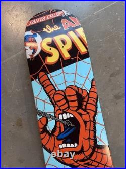 Santa Cruz X Marvel Spider Man Screaming Hand Skateboard Deck RARE