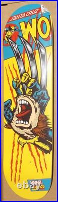 Santa Cruz X Marvel Wolverine Screaming Hand Skateboard Deck Rare