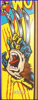 Santa Cruz X Marvel Wolverine Screaming Hand Skateboard Deck Rare