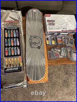 Santa Cruz X Pokemon Skateboard Charmander FOIL! 151 UPC Box And Holo Cards