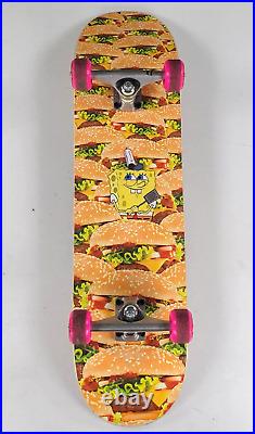 Santa Cruz X SpongeBob SquarePants Krabby Patty Skateboard Deck RARE Complete