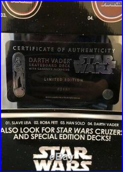 Santa Cruz X Star Wars Darth Vader Skateboard Deck NIB with authenticity sticker