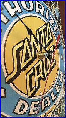 Santa Cruz skateboard clock. (Powell Peralta Bones Brigade Grosso Natas Hawk)