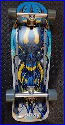 Santa Cruz skateboard deck Winkowski Primeval blue yellow silver Ken Taylor