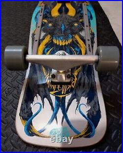 Santa Cruz skateboard deck Winkowski Primeval blue yellow silver Ken Taylor