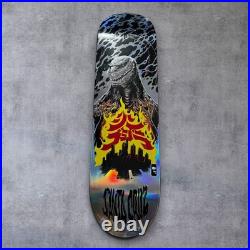 Santa Cruz x Godzilla Skateboard Deck Silver Shin Knox Firepit 8.5 New Santa Cruz x Godzilla Skateboard Deck Silver Shin Knox Firepit 8.5 New