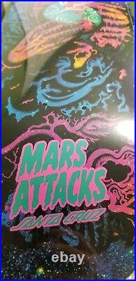 Santa Cruz x Mars Attacks Atomic Galaxy #3 8.25 Black Skate Deck LIMITED Topps
