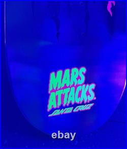 Santa Cruz x Mars Attacks Skateboard Deck 8.25 x 3.18 BLACKLIGHT