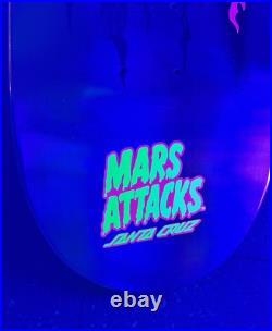 Santa Cruz x Mars Attacks Skateboard Deck 8.25 x 3.18 BLACKLIGHT