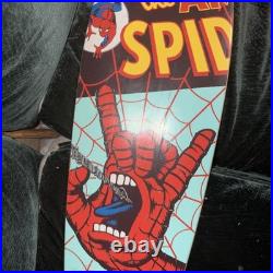Santa Cruz x Marvel Spiderman Skateboard Preowned Scuffs Wear