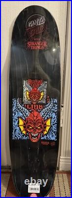 Santa Cruz x Stranger Things Skateboard Deck Hellfire Club Flames 9.0 x 32
