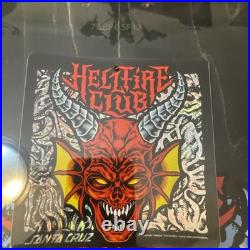Santa Cruz x Stranger Things Skateboard Deck Hellfire Club Flames 9.0 x 32